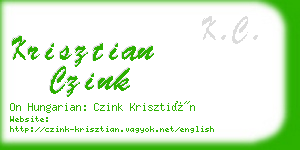 krisztian czink business card